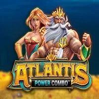 Logo of Atlantis Power Combo from Infinity Dragon Studios at Rocket Riches Casino