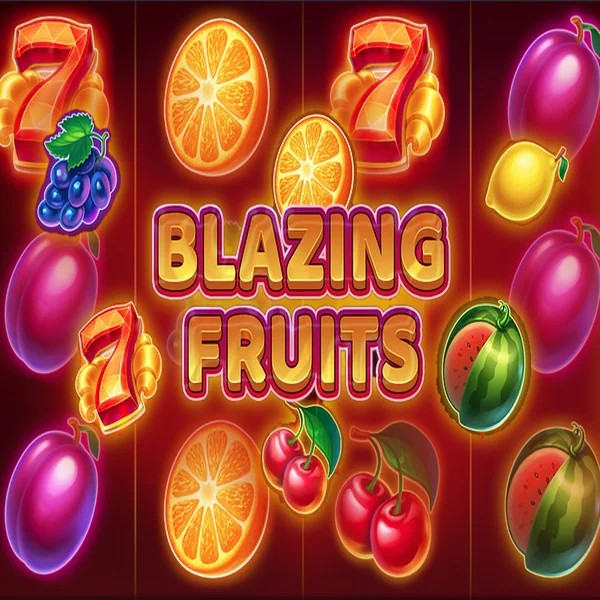 Blazing Fruits slot logo by Inbet Games at Rocket Riches CasinoBlazing Fruits