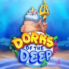 Dorks of the Deep slot logo by Hacksaw Gaming at Rocket Riches CasinoDorks of the Deep