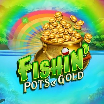 Fishin Pots Of Gold slot logo by Gameburger Studios at Rocket Riches CasinoFishin Pots Of Gold