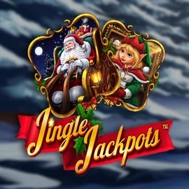 Logo of Jingle Jackpots from Dragon Gaming at Rocket Riches Casino