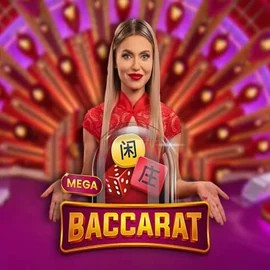 Live Casino logo of Mega Baccarat from Pragmatic Play at Rocket Riches Casino