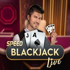 Official Live Casino logo: Speed Blackjack by Pragmatic Play at Rocket Riches Casino